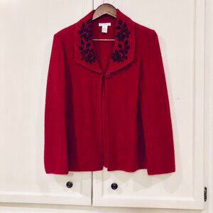 Red Alexandra Bartlett Wool Blazer